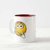 Verwirrt - Toon Zweifarbige Tasse (Vorderseite Links)