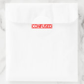 Verwirrte Briefmarke Runder Aufkleber (Tasche)