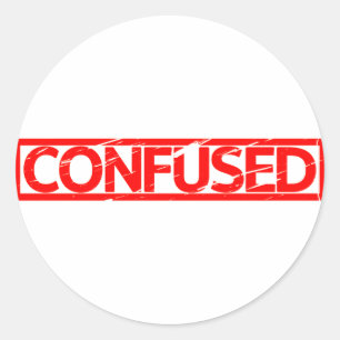 Verwirrte Briefmarke Runder Aufkleber
