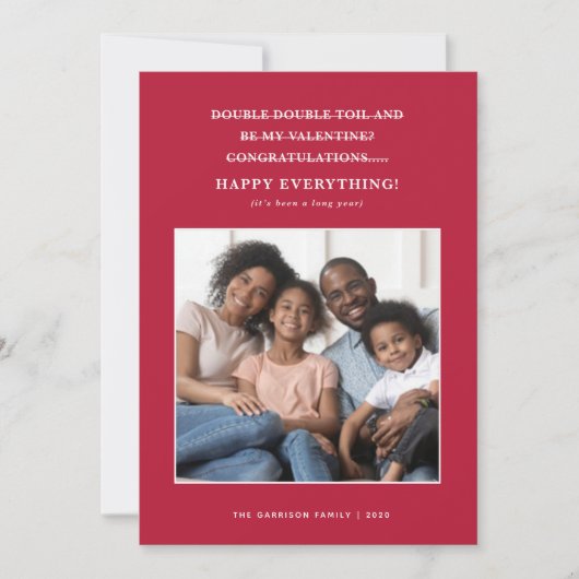 Verwirrte Coronavirus Holiday Grüße Ankündigung (Vorderseite)