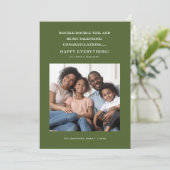 Verwirrte Coronavirus Holiday Grüße Grün Ankündigung (Stehend Vorderseite)