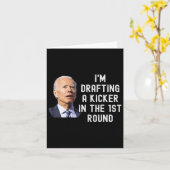 Verwirrte Drafting Kicker Funny Fantasy Football D Karte (Gelbe Blume)