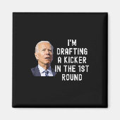 Verwirrte Drafting Kicker Funny Fantasy Football D Magnet (Vorne)