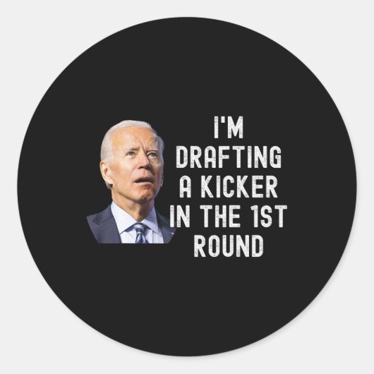 Verwirrte Drafting Kicker Funny Fantasy Football D Runder Aufkleber (Vorderseite)