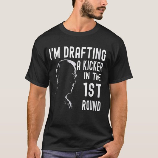 Verwirrte Drafting Kicker Funny Fantasy Football D T-Shirt (Vorderseite)