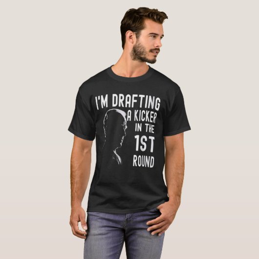 Verwirrte Drafting Kicker Funny Fantasy Football D T-Shirt (Vorne ganz)