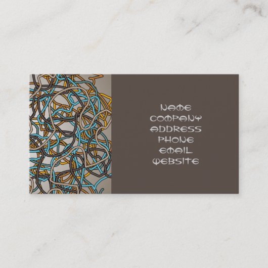 Verwirrte Faden-abstrakte Entwurfs-Geschäfts-Karte Visitenkarte (Vorderseite)
