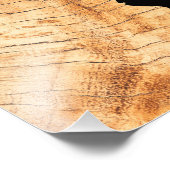 Verwirrte Frauenprofil - Holz Fotodruck (Ecke)