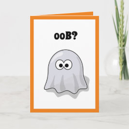 Verwirrte Geister sagt "Oob"? Funny Halloween Cart Einladung