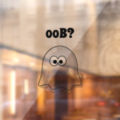 Verwirrte Geister sagt "Oob"? Funny Halloween Cart Fensteraufkleber (Blatt 2)