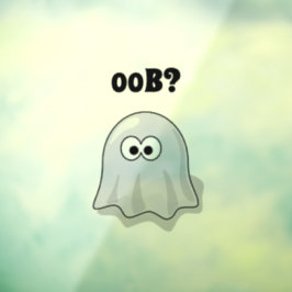 Verwirrte Geister sagt "Oob"? Funny Halloween Cart Fensteraufkleber