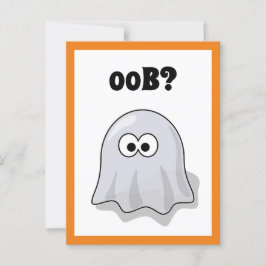 Verwirrte Geister sagt "Oob"? Funny Halloween Cart Postkarte