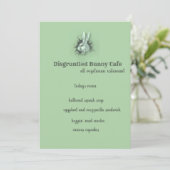 Verwirrte Hasen-Karte Einladung (Stehend Vorderseite)
