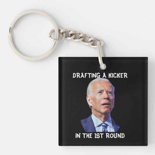 Verwirrte Joe Biden Fantasy Football Loser Draftin Schlüsselanhänger (Vorderseite)