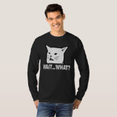 Verwirrte Katze - Warten T-Shirt (Vorne ganz)