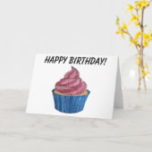 Verwirrte Kuchen-Geburtstags-leere Karte (Gelbe Blume)