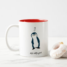 Verwirrte Pinguin-Tasse | Mein Albernes Mädchen
