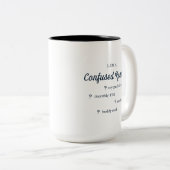 Verwirrte Reader-Tasse Zweifarbige Tasse (VorderseiteRechts)