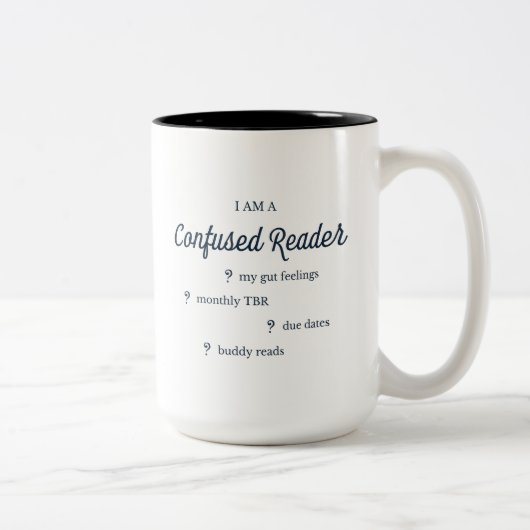 Verwirrte Reader-Tasse Zweifarbige Tasse (Rechts)