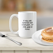 Verwirrte und verwirrte Tasse