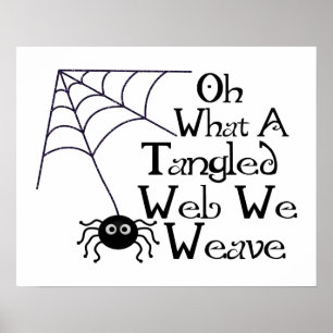 Verwirrte Web spider Poster