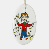 Verwirrte Weihnachtslicht-kundengerechte Keramikornament (Rechts)