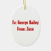 Verwirrte Weihnachtslicht-kundengerechte Keramikornament (Hinten)