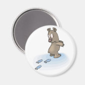 Verwirrter Bär Magnet (Vorderseite/Rückseite)