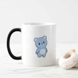 Verwirrter Bär Minimal Kawaii Stil Verwandlungstasse