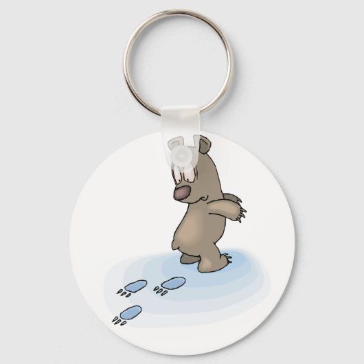 Verwirrter Bär Schlüsselanhänger (Vorderseite)