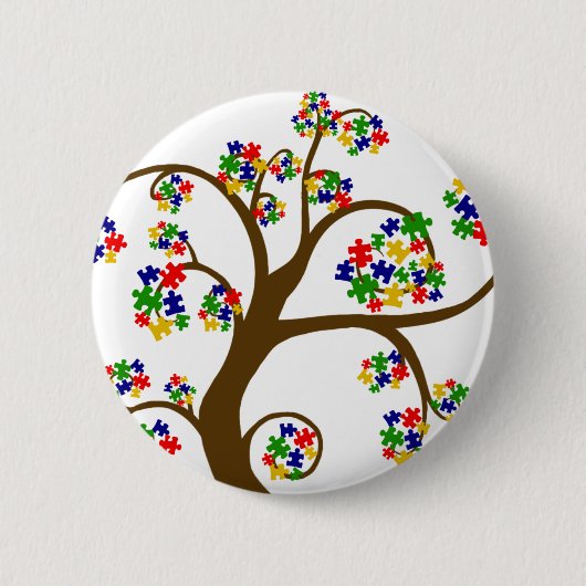 Verwirrter Baum des Lebens Button (Vorderseite)