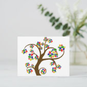 Verwirrter Baum des Lebens Postkarte (Stehend Vorderseite)