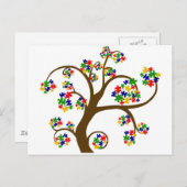 Verwirrter Baum des Lebens Postkarte (Vorne/Hinten)