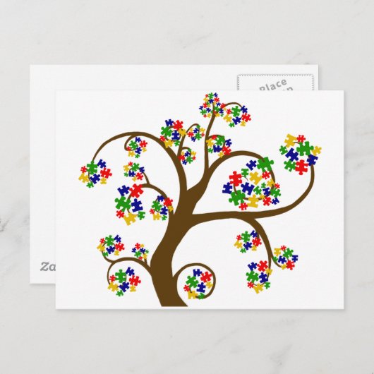 Verwirrter Baum des Lebens Postkarte (Vorne/Hinten)