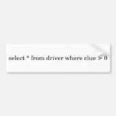 Verwirrter Fahrer-Autoaufkleber Autoaufkleber (Vorne)