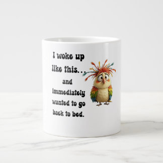 Verwirrter Federball – Bunter Cartoon-Vogel Jumbo-Tasse