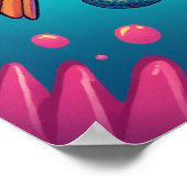 Verwirrter Fisch im Schwimmen Schluchten - Funny P Poster (Ecke)