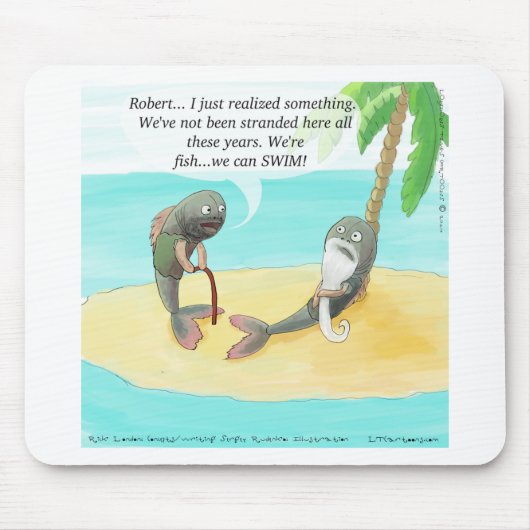 Verwirrter Fisch Lustig Mousepad (Vorne)