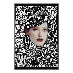 Verwirrter Gesichts-Foto-Druck Fotodruck