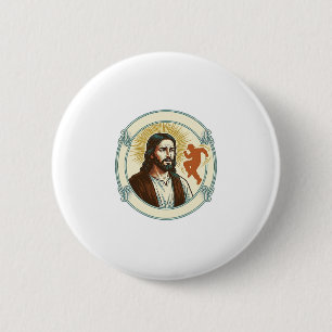 Verwirrter Jesus Viraler Tanztrend Silhouette Vide Button
