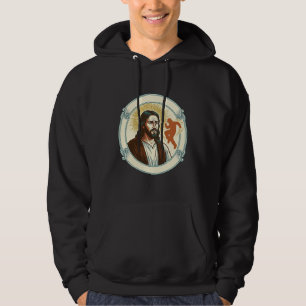 Verwirrter Jesus Viraler Tanztrend Silhouette Vide Hoodie
