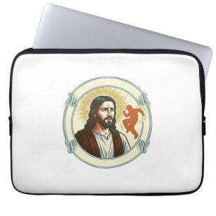 Verwirrter Jesus Viraler Tanztrend Silhouette Vide Laptopschutzhülle