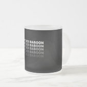 Verwirrter Pavian Mattglastasse (VorderseiteRechts)