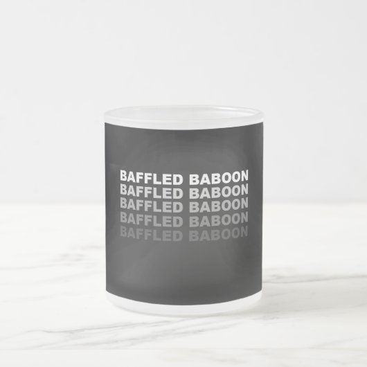 Verwirrter Pavian Mattglastasse (Mittel)