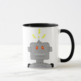 verwirrter Roboter Tasse