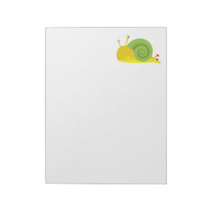 Verwirrter Schnecke-Notizblock Notizblock