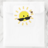 verwirrter Sonnenschutzaufkleber Quadratischer Aufkleber (Tasche)