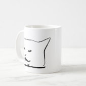 Verwirrtes Bild von Angry Cat Meme Vector Kaffeetasse (Vorderseite Links)