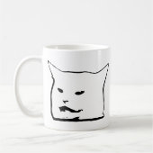 Verwirrtes Bild von Angry Cat Meme Vector Kaffeetasse (Links)