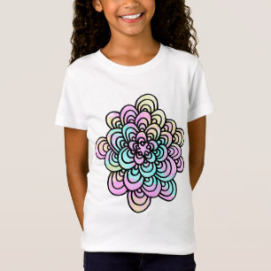 Verwirrtes Blumen-Entwurfs-Mädchen-Shirt T-Shirt